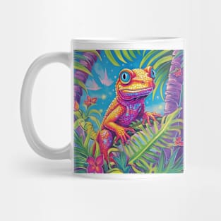 Exquisite Vibrant Iguanas Colorful Wildlife Art Delights Mug